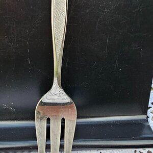 Gorham stainless steel vintage cold meat serving fork poss Fabrique pattern 1967